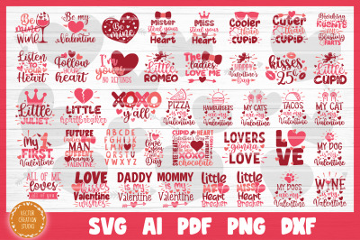 Valentine&#039;s Day SVG Bundle Cut Files