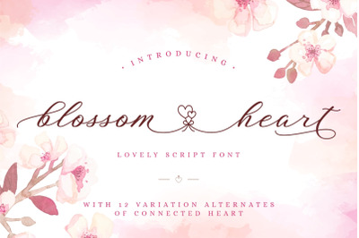 Blossom Heart - Valentine Font
