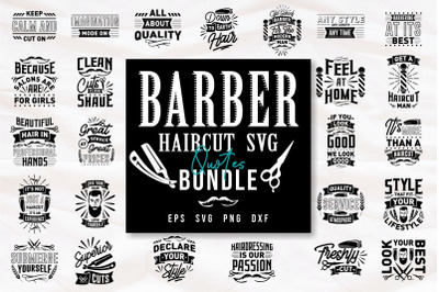 Barber Haircut SVG Bundle Quotes craft