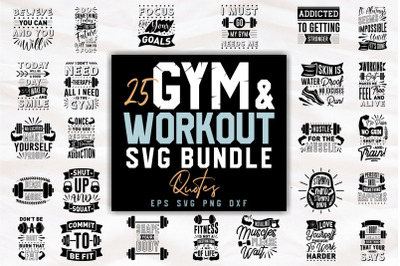 Gym Motivational Quotes SVG Bundle, Craft Designs Collection Cut File