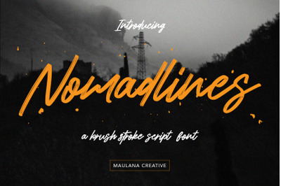 Nomadlines Brush Stroke Script Font