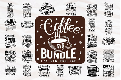Coffee Inspiring Quotes SVG Bundle Typography