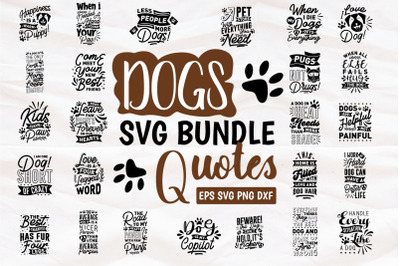 Dogs SVG Bundle Quotes PNG Craft Pets Collection Lettering