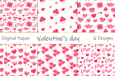 Seamless pattern Valentine&#039;s day. Hearts pattern. Hearts SVG
