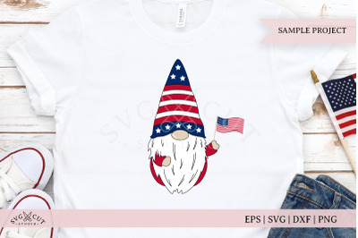 American Flag Gnome, 4th of July Gnome SVG files
