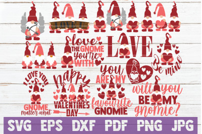 Valentine&amp;&23;039;s Day Gnomes Bundle | Love Gnomes SVG Cut Files