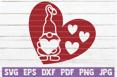 Gnome Heart SVG Cut File