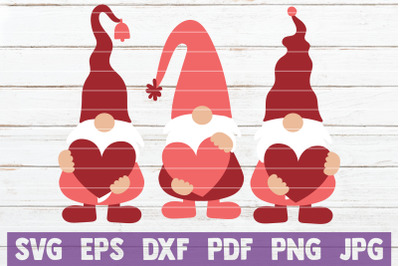 Valentines Gnomes SVG Cut File