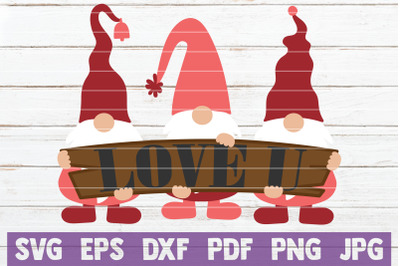 Love U Gnomes SVG Cut File