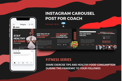 Body healthy tips instagram carousel keynote template