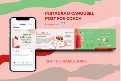 Recipe creator instagram carousel keynote template