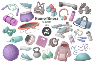 Home fitness clipart