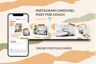 Online portfolio moodboard instagram carousel keynote template