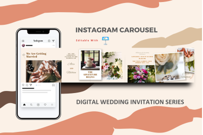 Wedding invitation instagram carousel keynote template