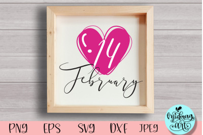 14 February wood sign svg, valentines day sign svg