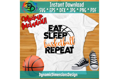 Eat Sleep Basketball Repeat Svg, Basketball svg, basketball, Basketbal