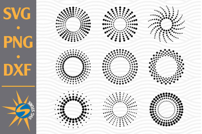 Dot Circle SVG, PNG, DXF Digital Files Include