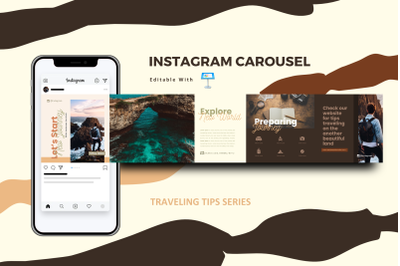 Traveling tips camping instagram carousel keynote template