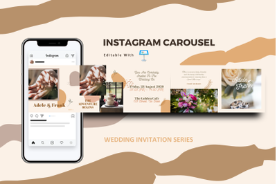 Wedding invitation instagram carousel keynote template