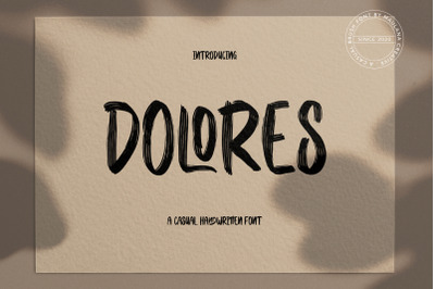 Dolores Casual Handwritten Font