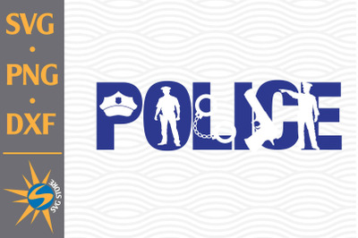 Police SVG, PNG, DXF Digital Files Include