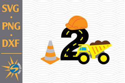 2nd Birthday Construction SVG, PNG, DXF Digital Files Include