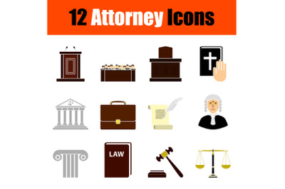 Attorney Icon Set