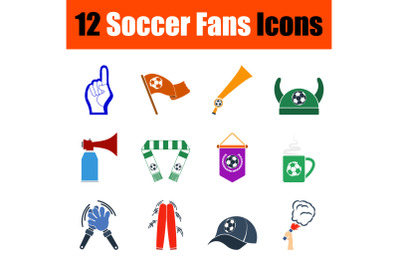 Soccer Fans Icon Set