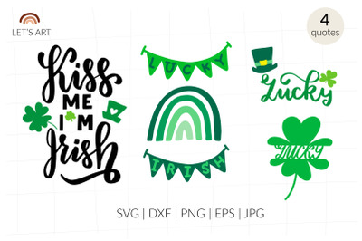 St Patricks Day svg. Lucky Irish rainbow svg&2C; Lucky svg&2C; Kiss me svg