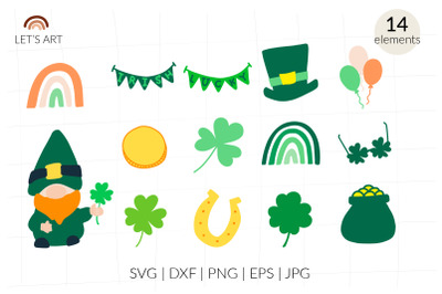 St Patricks Day svg. Gnome svg&2C; St Paddys Day svg clipart. Leprechaun