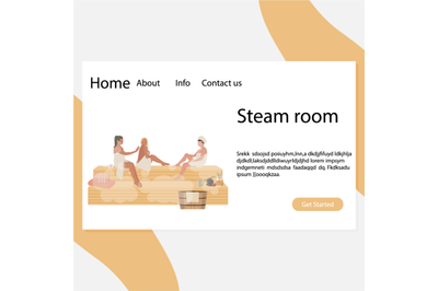 Landing page stream room, spa relax salon