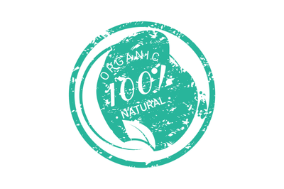 Organic natural stamp for guarantee eco warranty