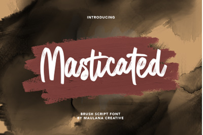 Masticated Brush Script Font