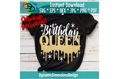 Birthday Queen SVG, Queen, Birthday Queen, Birthday Squad, Birthday Pa