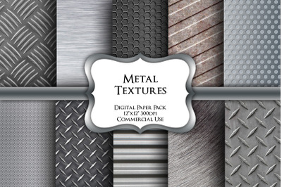 Metal Textures Digital Paper Pack