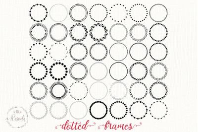 Dotted Circle Wreaths Frame