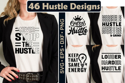 Hustle Quotes SVG bundle,Empowered women Cutting file