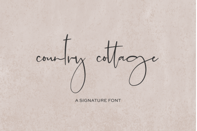 Country Cottage Script - Handlettered Font