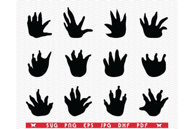 SVG Crocodiles, Footprints, Silhouette, Digital clipart