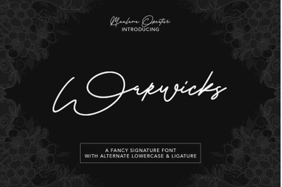 Warwicks Fancy Signature Font