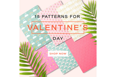 Lovely Valentine&#039;s day patterns
