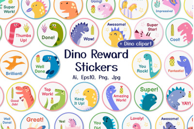 Dino Reward Stickers Set