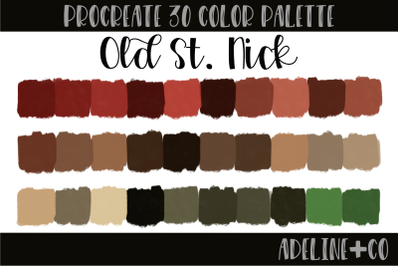 30 color Old St. Nick palette