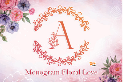 Monogram Floral Love Font