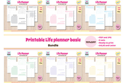 Printable Planner Template A5 bundle