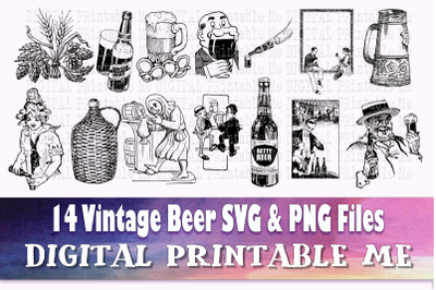 Beer svg&2C; silhouette bundle&2C; 14 images&2C; Alcohol&2C; adult beverage&2C; mug&2C;