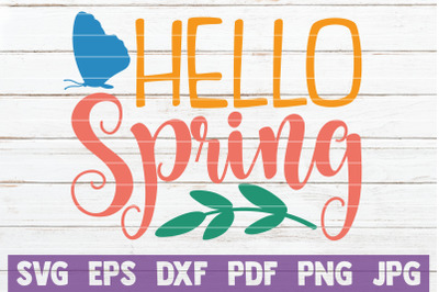 Hello Spring SVG Cut File