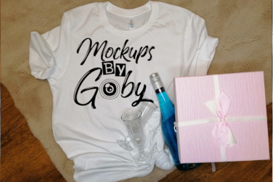 White Tshirt Mockup, Glasses, Gift Box, Mock Ups, Flat Lays, Digital