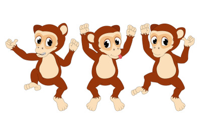 cute monkey animal cartoon