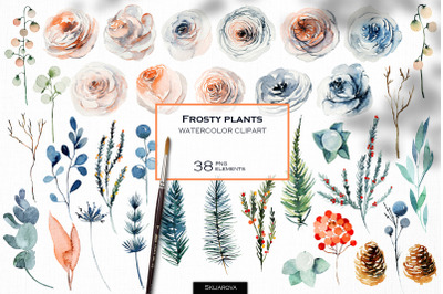 Vintage plants clipart